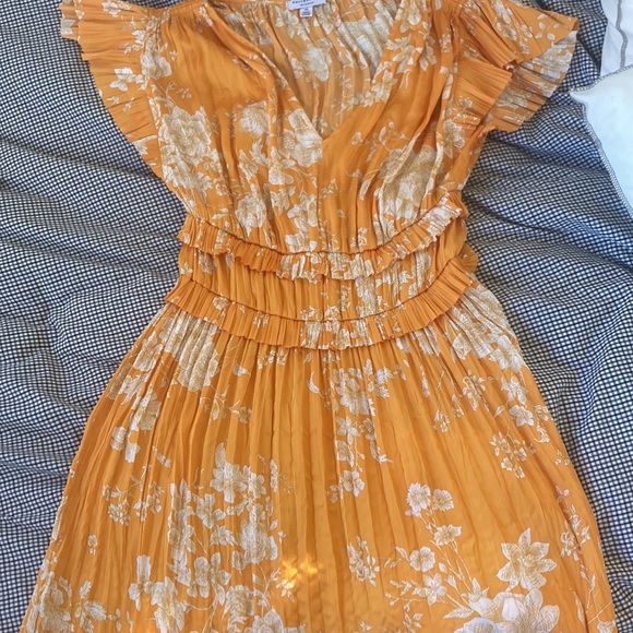 Current Air Los Angeles Sereia Midi Dress - Marigold with floral print - Picture 3 of 7